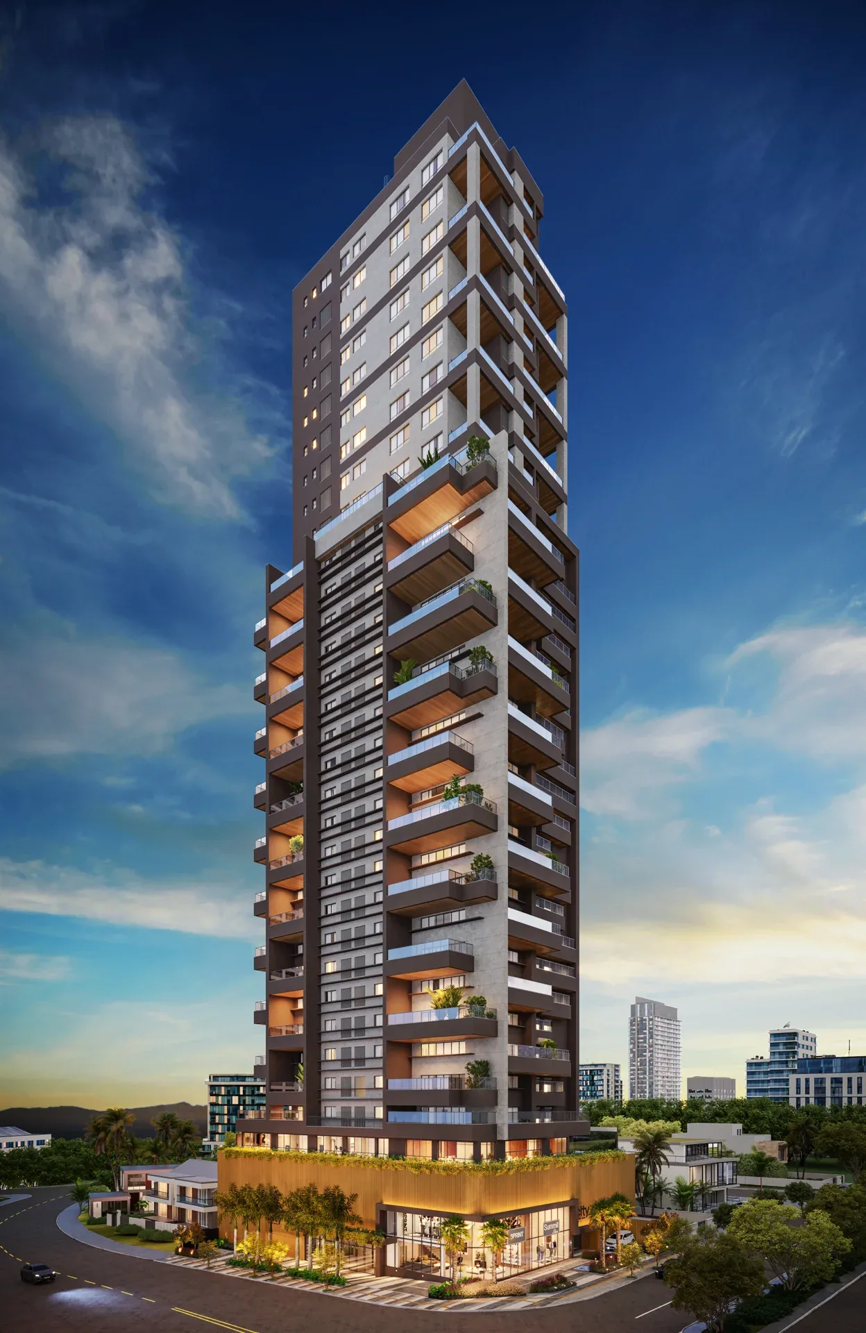 Planta ou imagem da tipologia Apartamento de 3 suítes com 302,31 m² à venda no City Ricardo Paranhos - Setor Marista do City Ricardo Paranhos