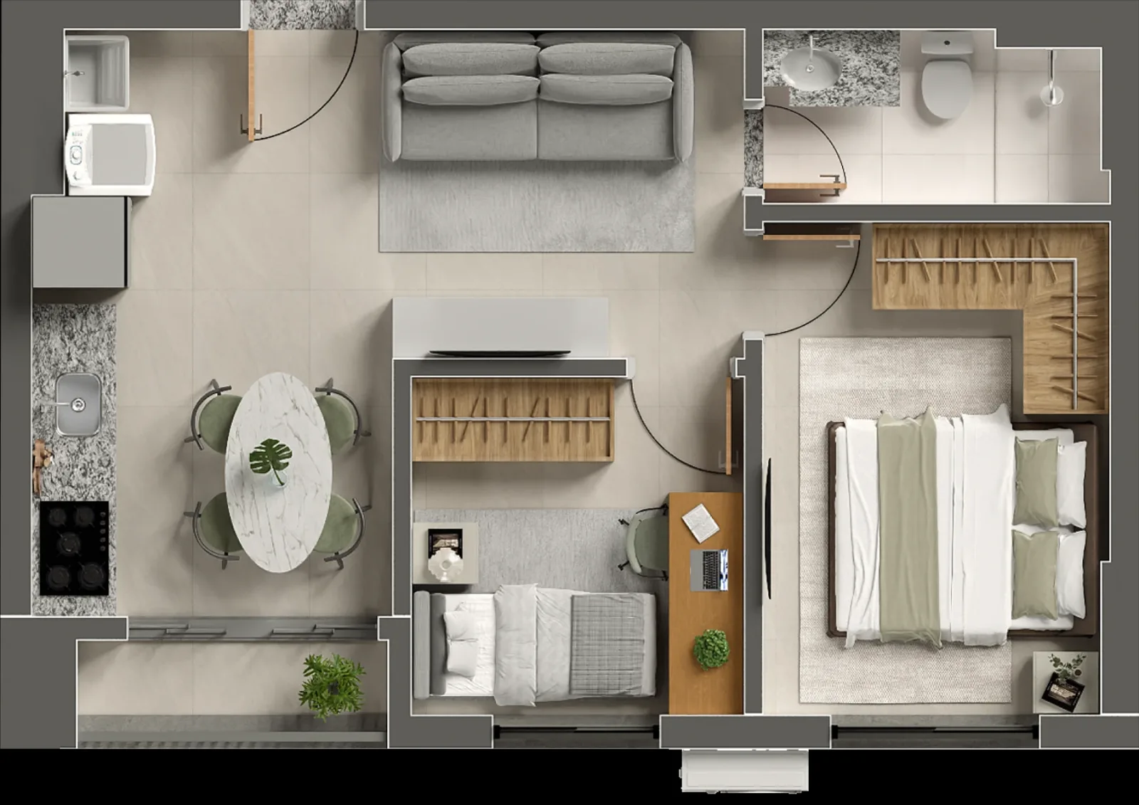 Apartamento de 2 quartos com 43,09m² à venda no Casamérica Parque Cascavel - Parque Amazônia