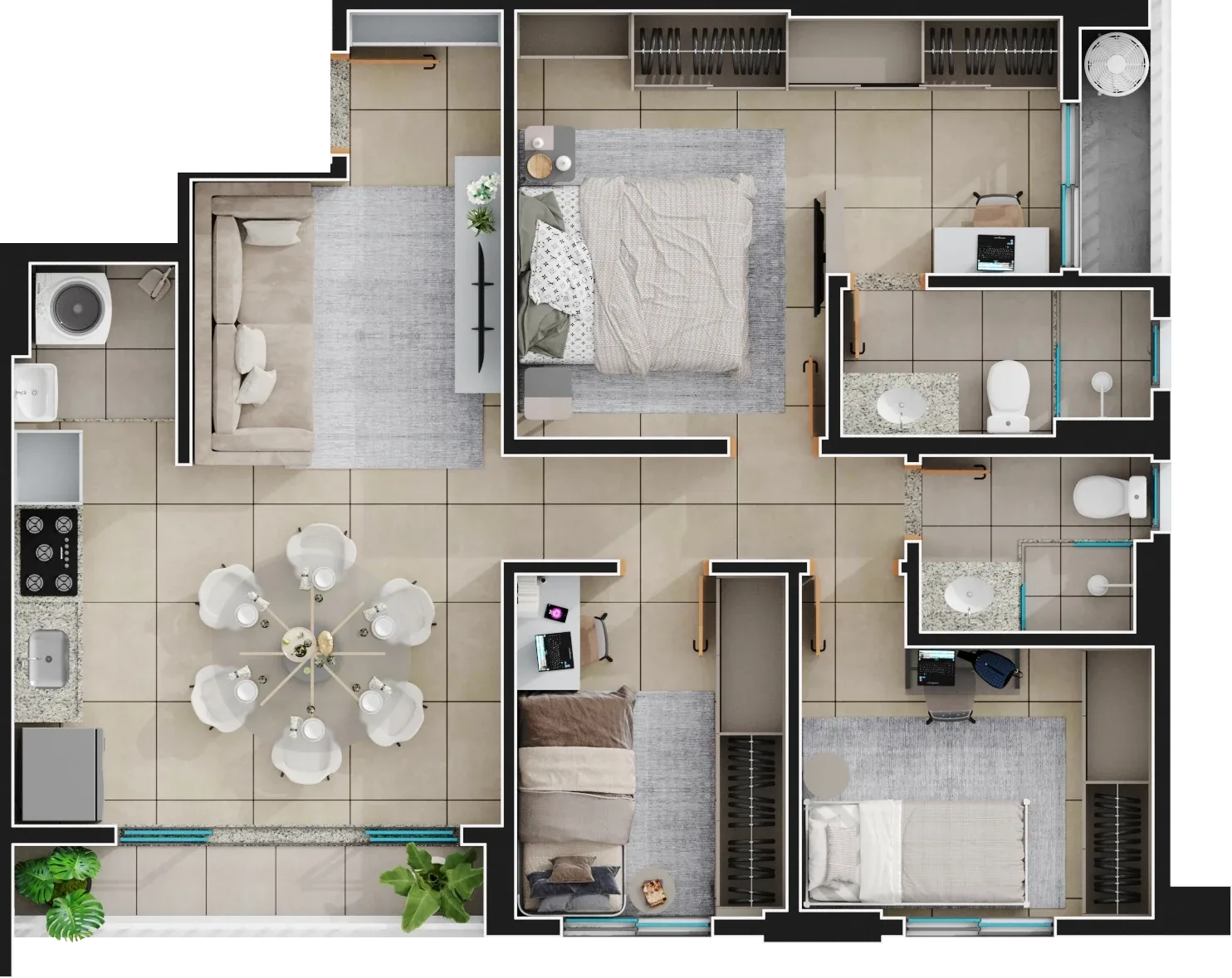 Apartamento de 1 suíte com 79m² à venda no Vistamérica - Jardim América