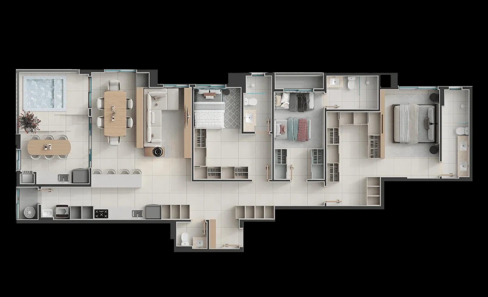 Cobertura de 3 suítes com 153,92m² à venda no Solo Vaca Brava - Nova Suíça